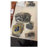 Barnes & Tucker Pewter Belt Buckle, Keychain,