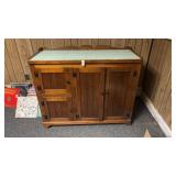 Wooden Tiled Buffet Stand 45x18x36