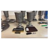 Barnes & Tucker Pewter Mugs, Knives, Wallet and