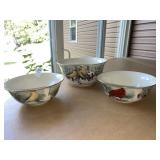 Lenox Winter Greetings 3 serving bowls - largest