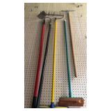 Lot of Rakes, Hoes, Sponges and More
