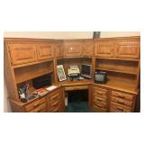 Large Oak computer desk (BRING HELP!!)No