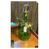 Green Glass Wine Decanter