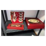 Lenox winter greetings chip and dip tray,