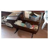 Wooden Cradle W Doll Accessories