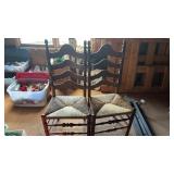 Two Woven Wooden Chairs