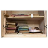 Two Shelves of Vintage Books