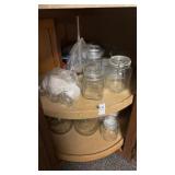 Lazy Susan Filled W Glass Jars