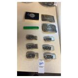 Barnes & Tucker Money Clips, Belt Buckles