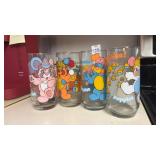 Lot of 4 Popples Drinking Glasses