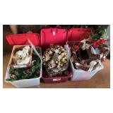 Lot of 3 Tubs of Christmas Arrangements
