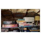 Lot of Board Games and Lamp
