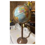 World Globe on Copper Stand