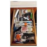 Drawer lot of household items, miscellaneous