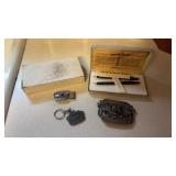 Barnes & Tucker Pewter Belt Buckle, Keychain,