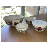 Lenox Winter Greetings- 4 serving bowls- largest