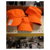 Lot of orange hats