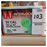 Hornady FTX bullets 35 cal 200 gr,  .358  (100)