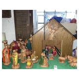 Ceramic handmade Nativity set