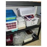 2 shelves storage baskets & variety
