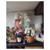 Shelf lot of easter and flowers