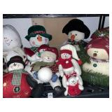 Plush snowman shelf lot- variety