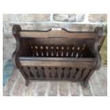 Vintage wooden magazine holder