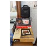 Two Digital Photo Frames and Camera Bag