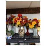 Flower and vase shelf lot contents only