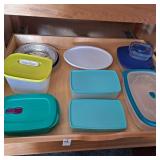 Assorted Tupperware storage containers