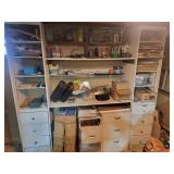 Contents of cabinet hardware and misc items