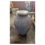 Large Ceramic Scroll Vase