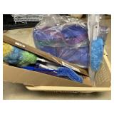 Laundry basket, cleaning items & variety