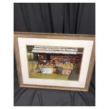 Flowers in tubs print, 31 inches by 24 inches