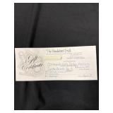 Boulevard Grill gift certificate for Sunday