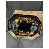 Hand painted tray, donated by Kyra Newman