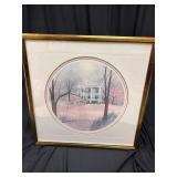 House print, very well matted and framed, 26 by