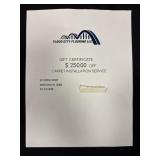 Flood City Flooring gift certificate for $250 off