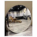 Large round mirror