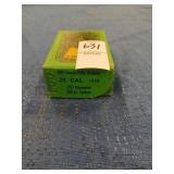 Sealed box of Sierra 25 cal 100 gr reloading