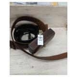 Lot of 2 belts, brown is 36" long, black is 52"