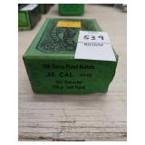 Sealed box of Sierra 38 cal. 158 gr. Reloading
