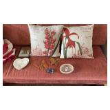 Pillows, Butterfly Decorations, weaved basket,