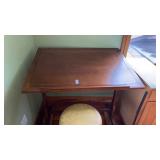 Wooden Drafting Table with Stool