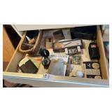 2 Drawer lots of compass, shoes, etc