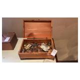 Wooden Box of Coins