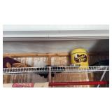 Shelf Charlies Chips Tin, Wooden Sled Decor and