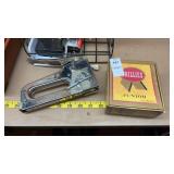 Stapler, Phillies Cigar Box( and Small Metal Desk