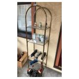 vintage Hollywood Regency style brass etagere