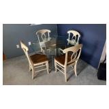 Glass Top Table w Chairs